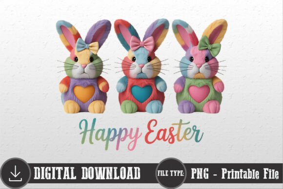 Download Faux Latch Hook Easter Bunny PNG Clipart - Bunny Collection