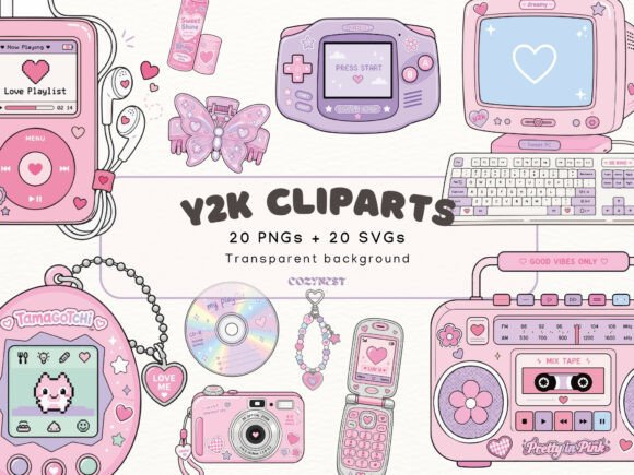 Download Y2K Teen Girl Cliparts, 2000s Nostalgia - Cliparts Collection