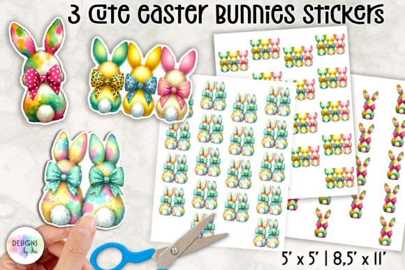 Download Cute Easter Bunny Stickers - Bunny Collection