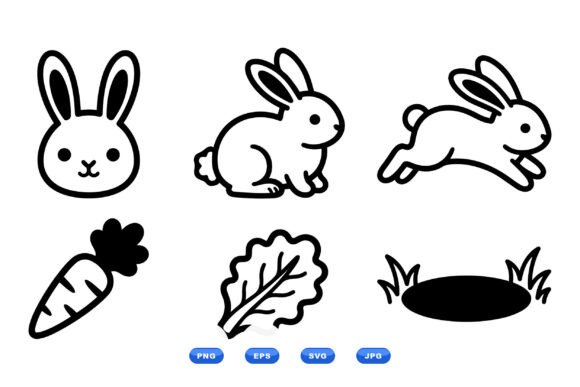 Download Cute Bunny SVG Clipart Pack - Bunny Collection