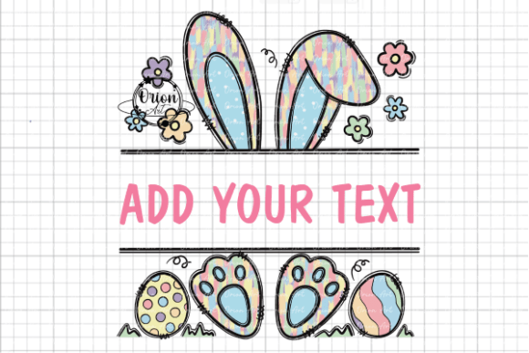 Download Easter Bunny Monogram Add Your Text PNG - Bunny Collection