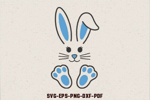 Download Cute Easter Bunny Ears Paws SVG - Bunny Collection