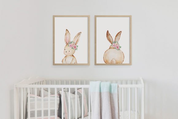 Download Bunny Nursery Set of 2 Wall Art - Bunny Collection