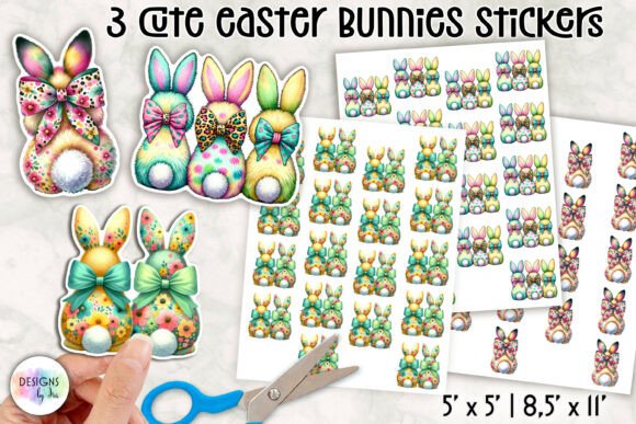 Download Cute Easter Bunny Stickers - Bunny Collection