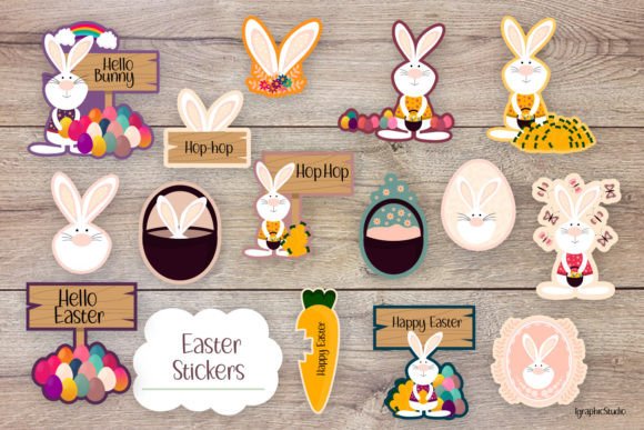 Download Easter Bunny Stickers Bundle - Bunny Collection