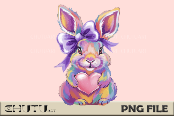 Download Cute Bunny with Bow PNG - Bunny Collection
