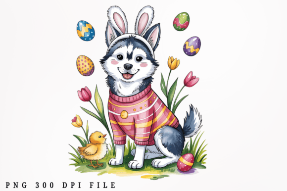 Download Cute Easter Dog Bunny Ears Schnauzer PNG - Bunny Collection